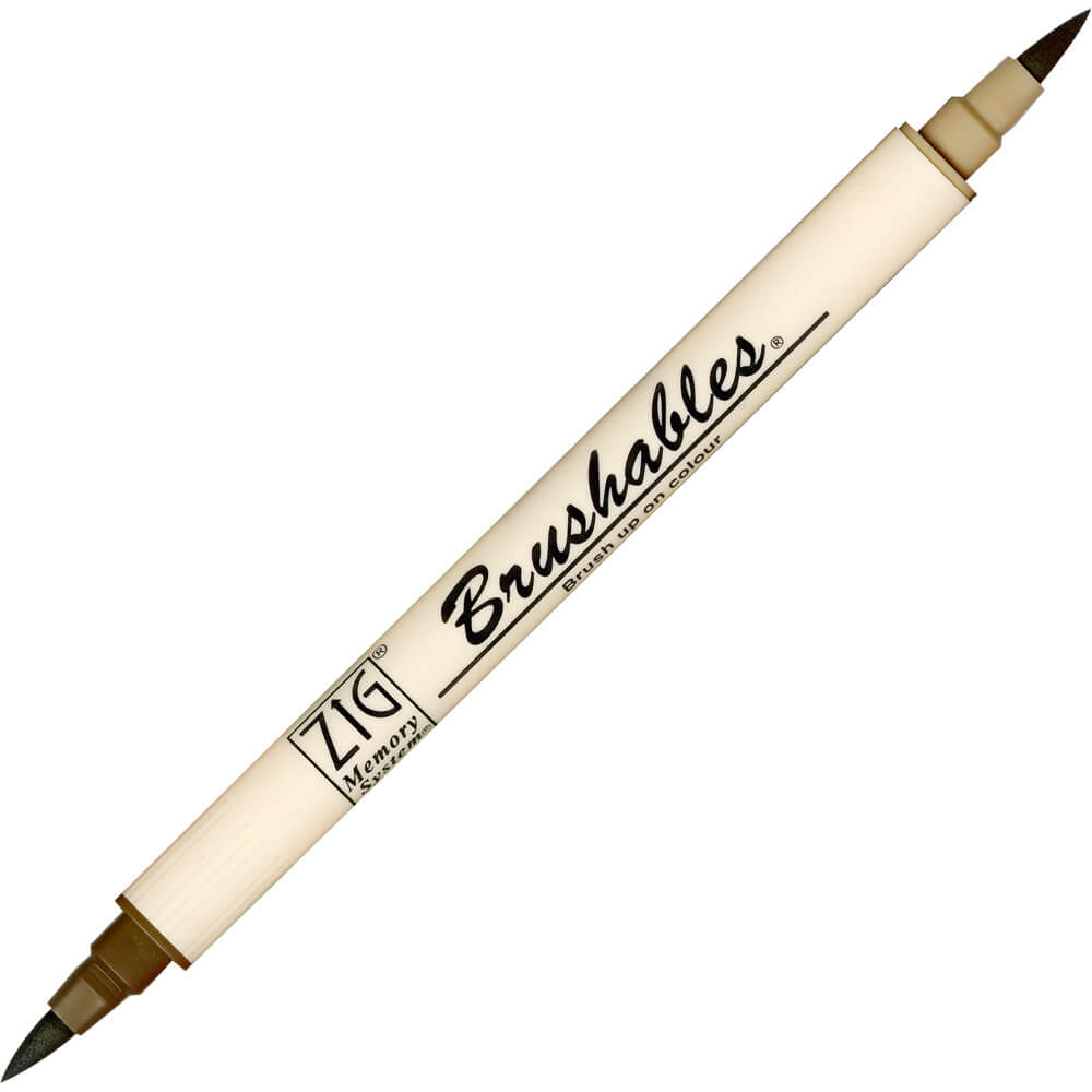 Caneta Brushables Ponta Dupla Kuretake Root Beer